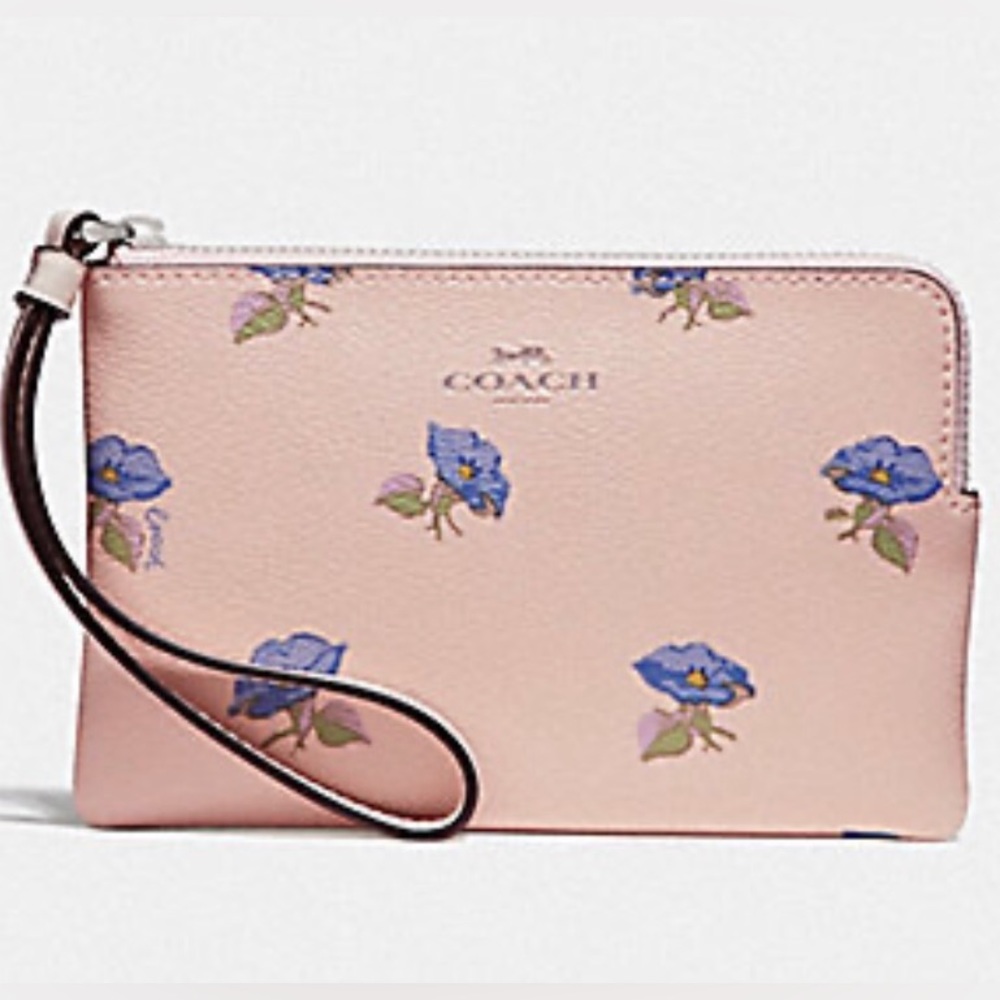 Coach F73599 Corner Zip Bell Flower Print Pouch Wallet Clutch

New with tags